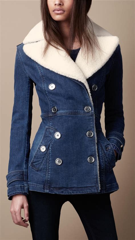 burberry blue women jacket|burberry brit denim jacket.